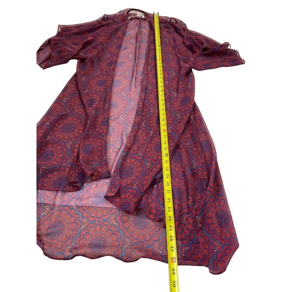 Band of Gypsies Women Size Small Medium Cover Up Bohemian Maroon Sheer 7-364P - Picture 5 of 5
